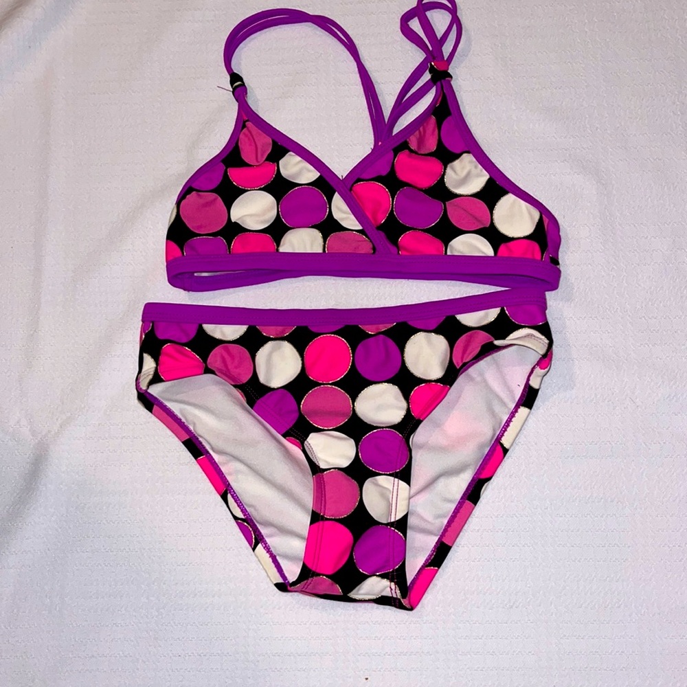 GIRLS DOTS BIKINI SWIM SET NWOT